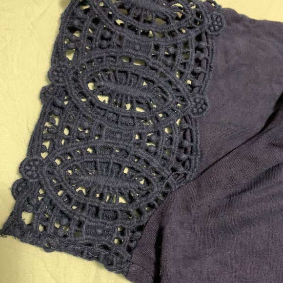 ONLY Lace Top in Navy Blue colour in Viscose - Picture 4 of 4